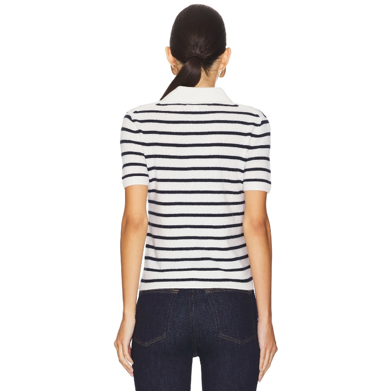 Veronica Beard Brandt Cashmere Polo 象牙白 y2k辣妹风REVOLVE