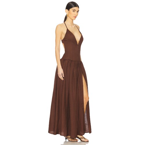 [春季新品]Tularosa SAYLOR 裙子 巧克力色REVOLVE - 图0