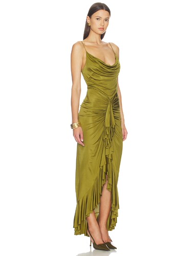 Atlein Ruffle Strappy Long Dress revolve小众新款 - 图0