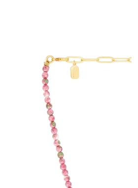 Elizabeth Cole INES 垂褶项链 粉色REVOLVE小众新款