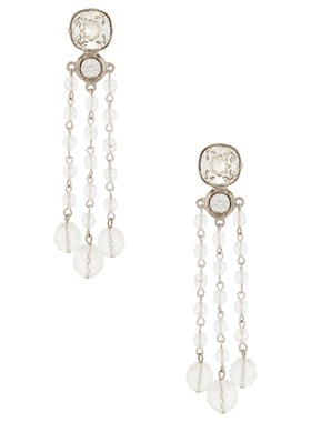 Alessandra Rich 耳饰  金属银色 秋冬新品REVOLVE
