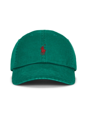 Polo Ralph Lauren绿色水洗做旧棒球帽小马刺绣软顶鸭舌帽REVOLVE