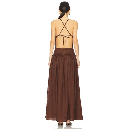 [春季新品]Tularosa SAYLOR 裙子 巧克力色REVOLVE - 图1