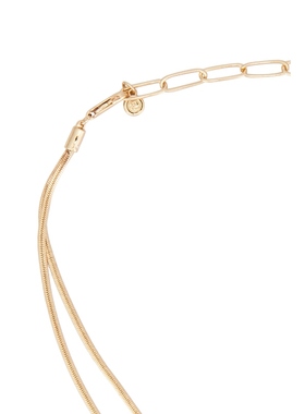 Ettika OPEN CIRCLE PAVE 垂褶项链 金属金色REVOLVE小众新款