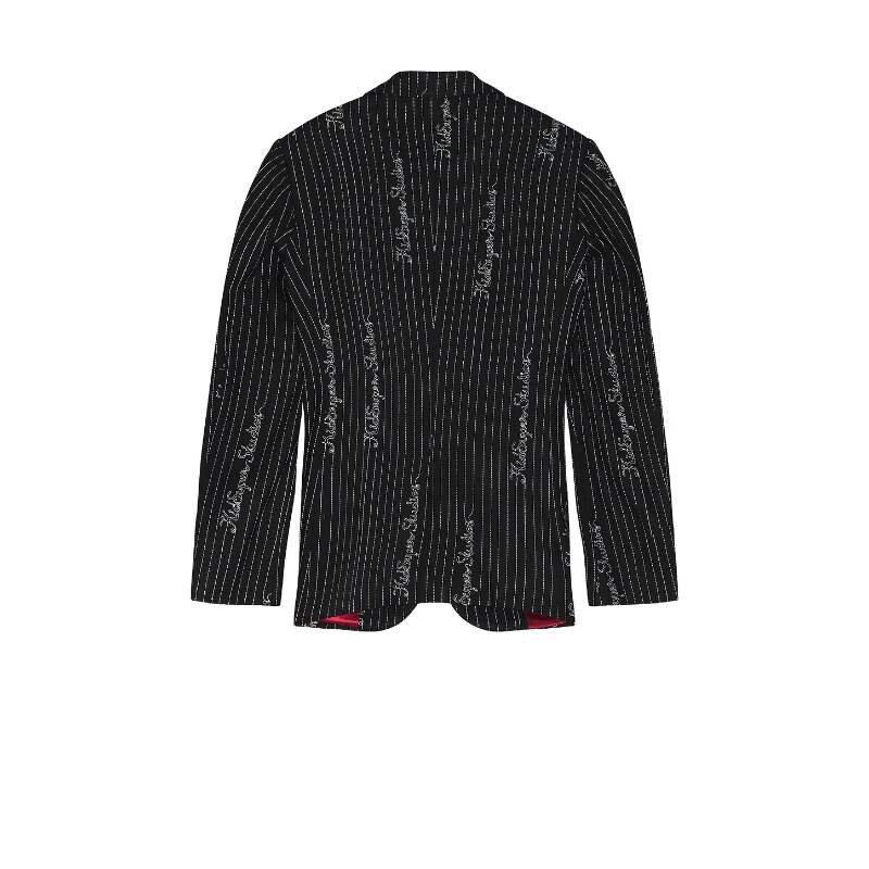 [冬季新品]KidSuper KS PINSTRIPE 西装上衣 黑色REVOLVE小众 - 图0