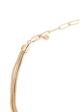 Ettika MOLTEN SNAKE 链式项链 金属金色REVOLVE小众新款