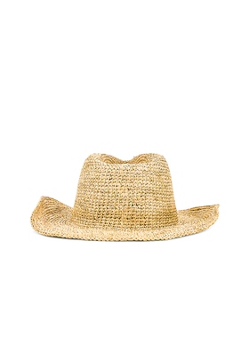Nikki Beach米白色大檐防晒草编宽檐帽度假风秋冬新品REVOLVE