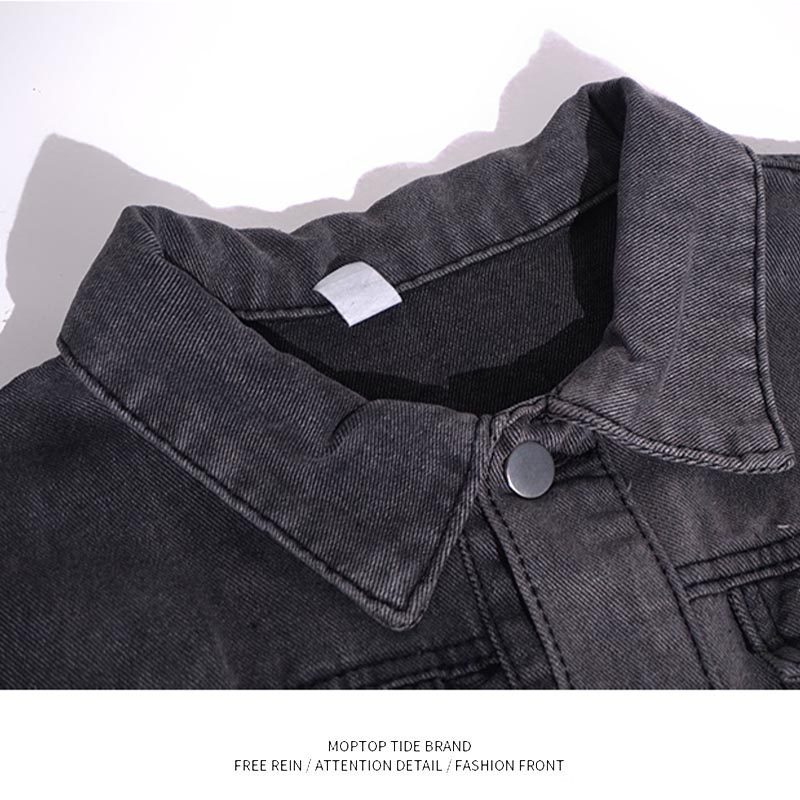 烟灰美式复古牛仔背心马甲外套男士潮流韩版宽松工装复古马夹克潮,淘宝优惠券,粉丝福利购,淘宝优惠卷