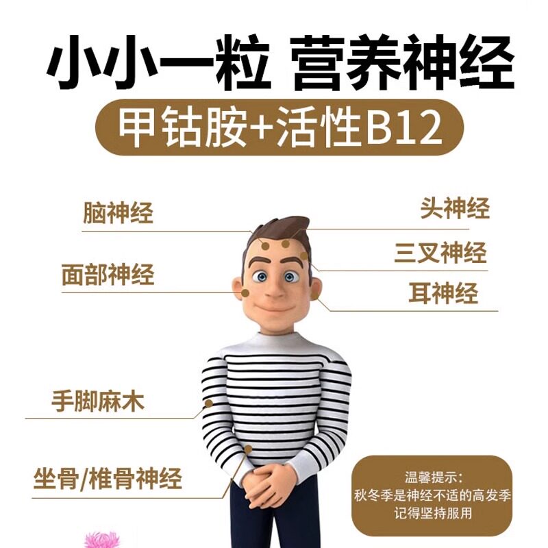 【自营】维生素b12营养b族甲钴胺 天猫国际自营全球超级店B族维生素