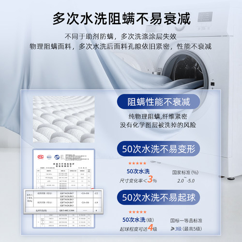斯得福阻螨防螨被套单件纯棉全棉被罩防尘螨过敏被单成人儿童家用 - 图3