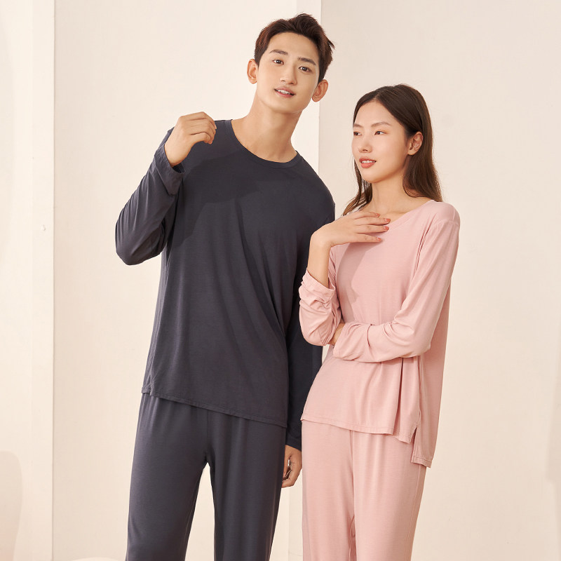 觅丝莫代尔冬款长袖秋冬季舒适睡衣 agentmuse睡衣/家居服套装