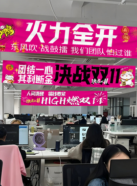 办公室热血营销氛围打造