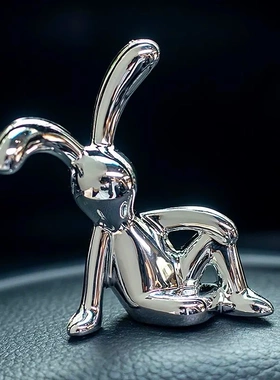 北欧轻奢电镀兔子摆件装饰品家居