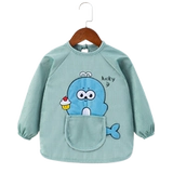 Детский фартук, водонепроницаемый лонгслив, демисезонный нагрудник для еды, анти-грязь