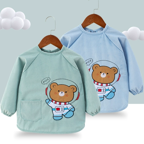 Детский водонепроницаемый фартук, демисезонный нагрудник для еды, лонгслив подходит для мужчин и женщин, анти-грязь