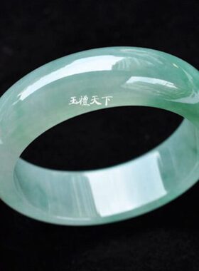 缅甸玉手镯女款油青贵妃镯飘花玉手镯子通透水润玉石冰种帝王绿