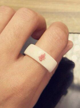 藏墨生肖本命佛檀木戒指菩提子镶嵌梵文手串跑环定制本命年