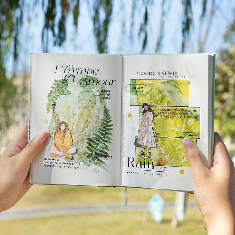 植染系列无粘性素材本20张入 复古植物主题手帐diy打底装饰背景纸,淘宝优惠券,粉丝福利购,淘宝优惠卷