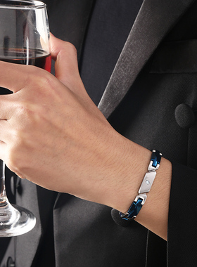 shiohk新款IP蓝男士手链