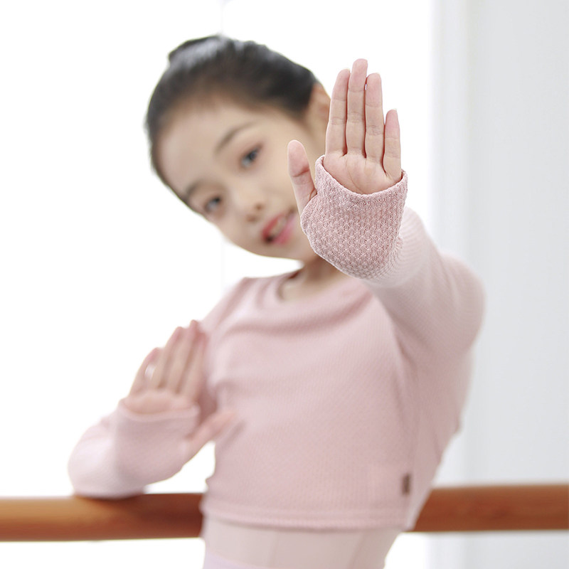 小茉莉儿童舞蹈毛衣女外套芭蕾舞练功服春夏长袖上衣开衫热身短裤,淘宝优惠券,粉丝福利购,淘宝优惠卷