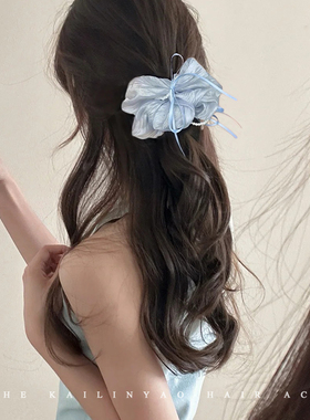 气质雪纺纱大肠发圈女蝴蝶结发绳