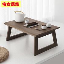 Foldable floating window small table tatami table Balcony Tea Table Day Style Nan Bamboo Short Table Bed Upper Table Small Tea Table