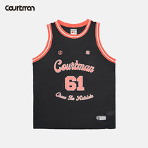 COURTMAN cloth embroidered basketball vest mens sports loose sweat absorption breathable training suit outside wearing womens wild ball emperor tide