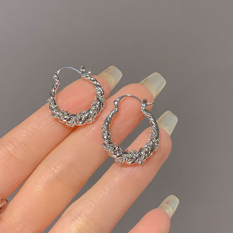 高级感缠绕闪钻耳扣个性冷淡风耳环2026年新款潮简约气质耳饰女,淘宝优惠券,粉丝福利购,淘宝优惠卷