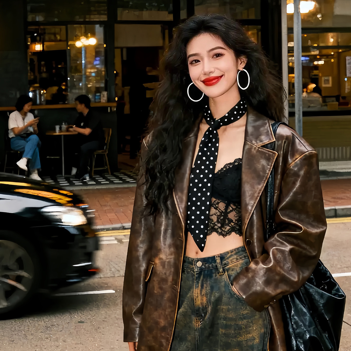 黑色波点长条丝巾女2025新款高级感秋冬豹纹系脖领巾两用腰带配饰,淘宝优惠券,粉丝福利购,淘宝优惠卷