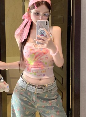 韩系甜美粉色波点丝巾发带发箍新
