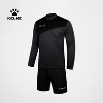 KELME Kalmi Long sleeves Referee Clothing Autumn Winter Training Sportswear Football Basketball Suit Professional Two Sets