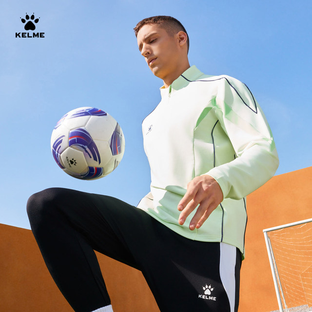 KELME ເສື້ອຢືດກິລາເຄິ່ງຊິບຢືນຄໍສຳລັບຜູ້ຊາຍ