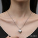 Adjustable sterling silver necklace women's diamond chain