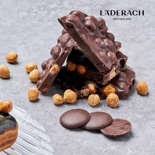莱德拉Laderach黑巧榛子坚果黑巧克力伴手礼生日礼物办公室零食 - 图0
