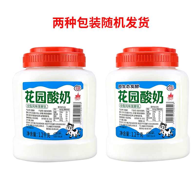 新疆天润盖瑞酸奶大桶装1.2kg水果捞网红原味浓缩风味老酸奶包邮