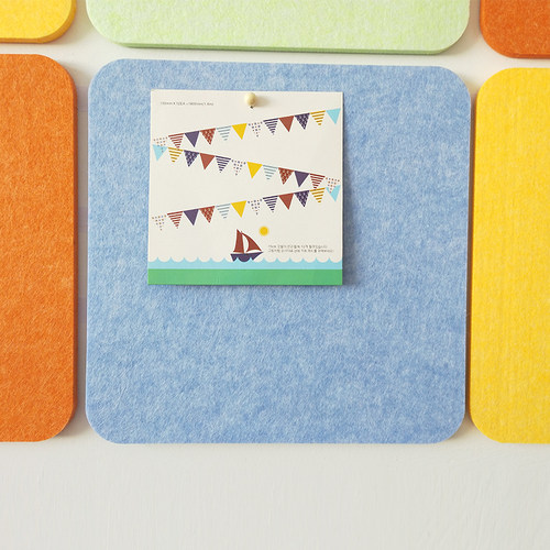 30*30圆角 毛毡留言板照片墙背景墙幼儿园作品软木板展示板公告栏 - 图1