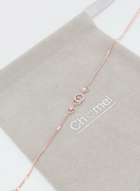 Chomel闪耀锆石双环交织时尚手链