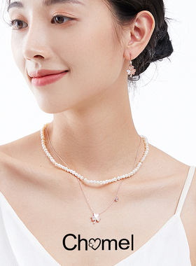 珍珠母贝幸运锆石小众项链