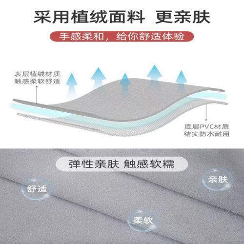充气脚垫儿童旅行睡觉神器火车汽车坐车充气足踏三层植绒便携脚垫 - 图2