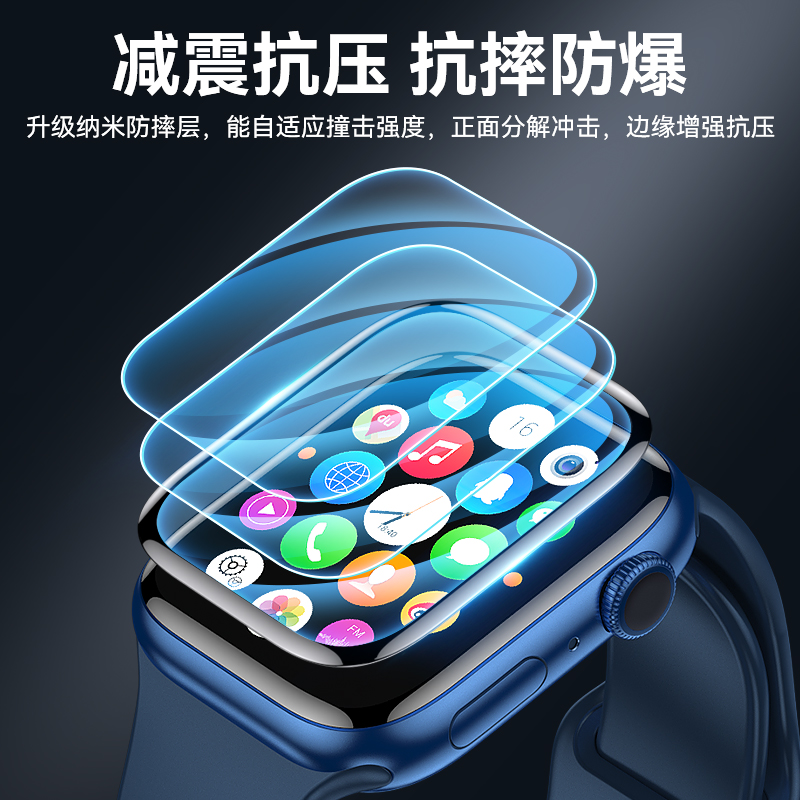 适用苹果iwatch8手表s8保护膜s7钢化膜applewatch6/7陶瓷watchse5/s6s5s4s3水凝Ultra4SE2智能手表 - 图2