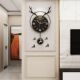Nordic deer head wall clock for living room home light luxury hanging