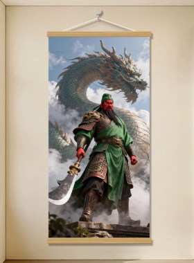 关公画像装饰挂画招财风水装饰画