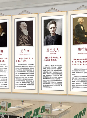 科学家激励挂图名人画像装饰海报