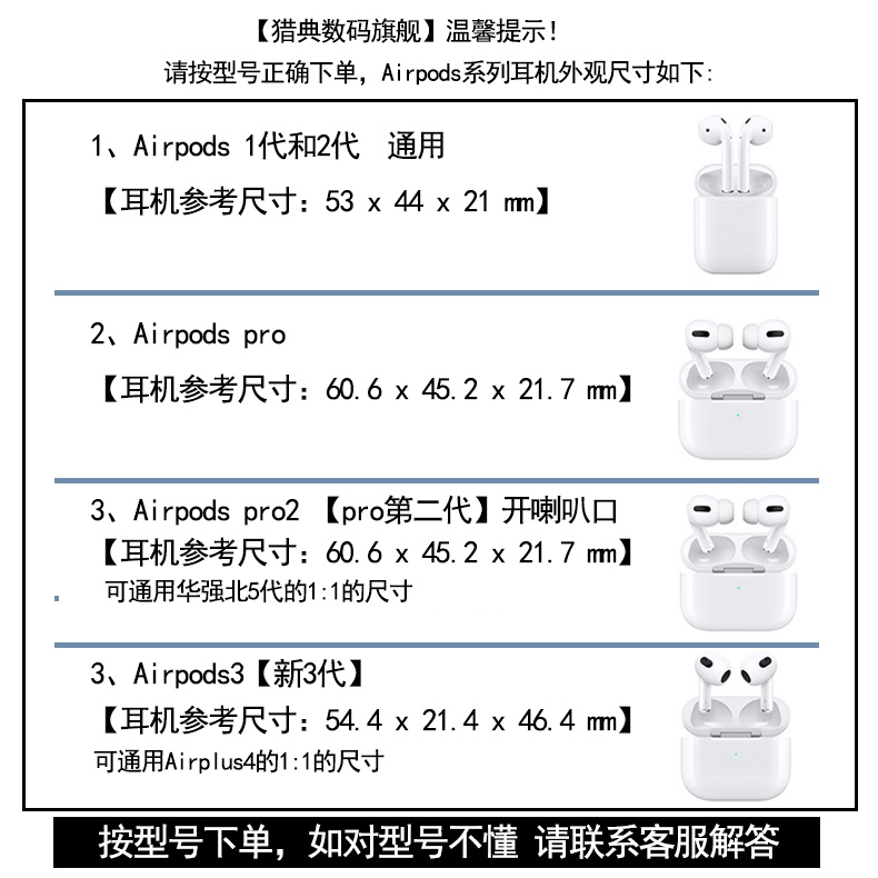 Airpods pro第二代保护套适用苹果airpods3无线蓝牙耳机套airpods pro2耳机壳3华强北2代保护壳硅胶软壳卡通-图3