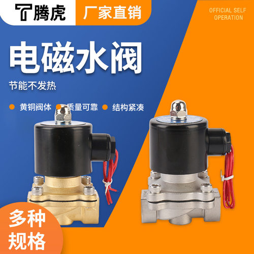 黄铜常闭电磁阀220v气动电磁水阀2W025-08配件水用电子阀电磁式 - 图2