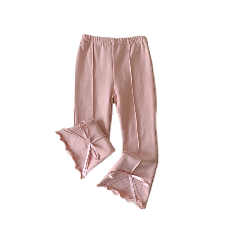 2026春季新款中小童百搭裤子女宝宝洋气蝴蝶结韩版时尚喇叭裤,淘宝优惠券,粉丝福利购,淘宝优惠卷