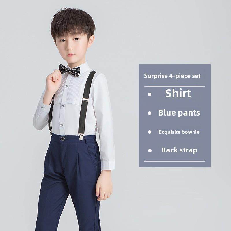 儿童演出服男童背带裤花童礼服小学生舞蹈合唱主持人朗诵表演服装,淘宝优惠券,粉丝福利购,淘宝优惠卷