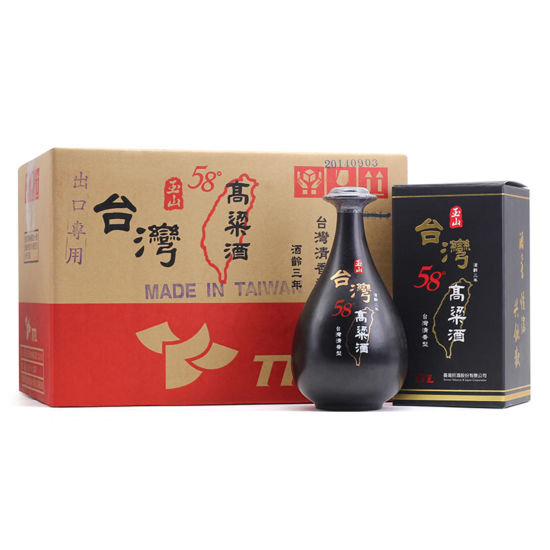 【2016年份】玉山台湾高粱酒黑瓷瓶58度500ml*6瓶纯粮食白酒整箱 - 图3