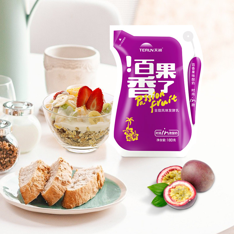 顺丰包邮 天润爱克林水果风味发酵乳全脂新疆酸奶低温奶袋整箱装,淘宝优惠券,粉丝福利购,淘宝优惠卷