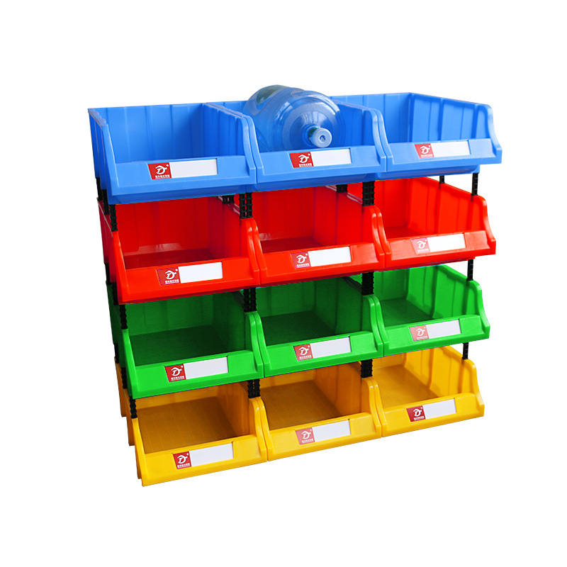 铭丰腾龙斜口加厚零件盒塑料盒组立式物料盒五金工具货架塑料盒子-图3